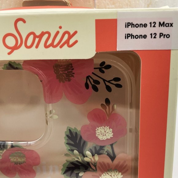 Sonix iPhone Case 12 Max 12 Pro Floral Pattern Clear Drop Tested Antimicrobial - Picture 2 of 6